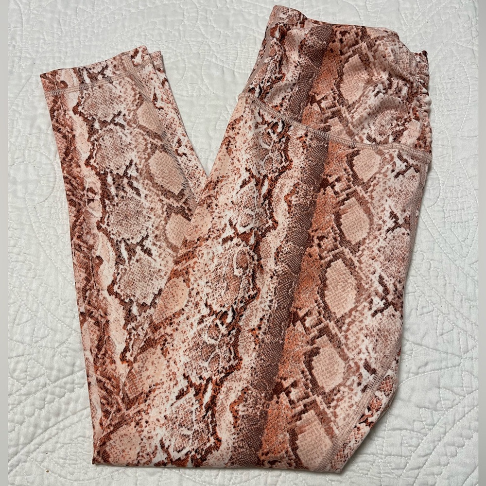 Pink snakeskin print Victorias Secret Leggings - Medium